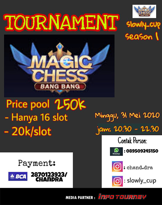 turnamen magic chess magicchess mei 2020 slowly cup season 1 poster