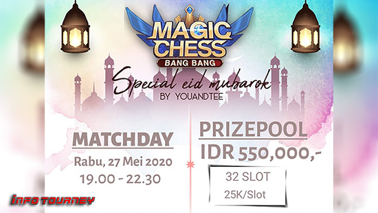 turnamen magic chess magicchess mei 2020 special eid mubarok by youandtee logo