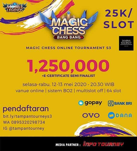 turnamen magic chess magicchess mei 2020 tampan season 3 poster