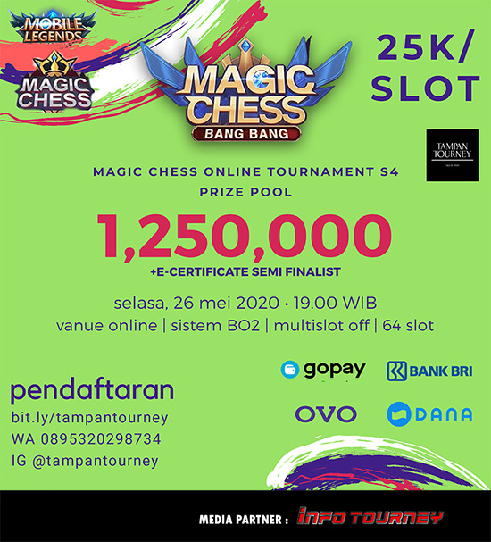 turnamen magic chess magicchess mei 2020 tampan season 4 poster
