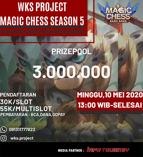 turnamen magic chess magicchess mei 2020 wks project season 5 poster