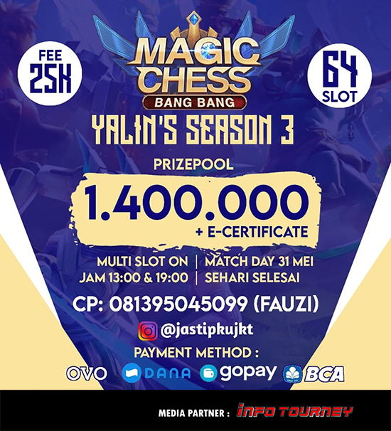 turnamen magic chess magicchess mei 2020 yalins season 3 poster