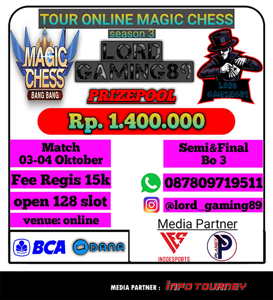turnamen magic chess magicchess oktober 2020 lord gaming89 season 3 poster