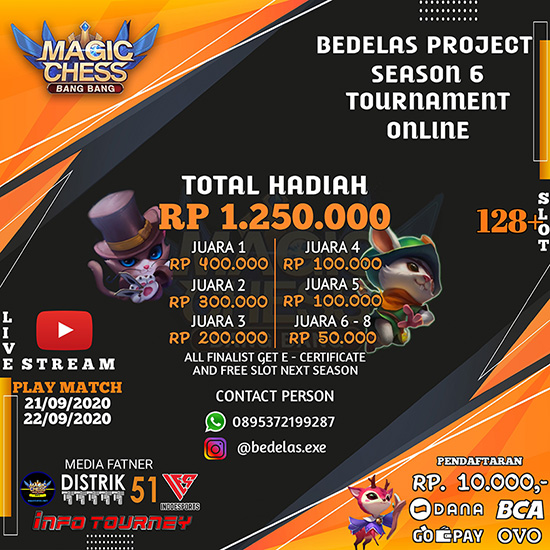 turnamen magic chess magicchess september 2020 bedelas project season 6 poster