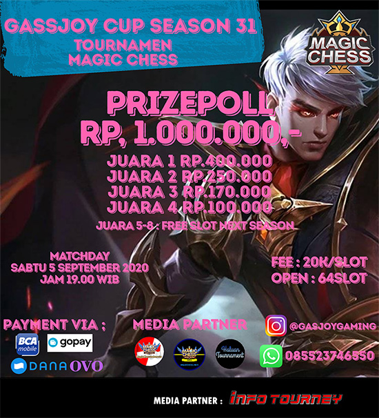 turnamen magic chess magicchess september 2020 gassjoy cup season 31 poster