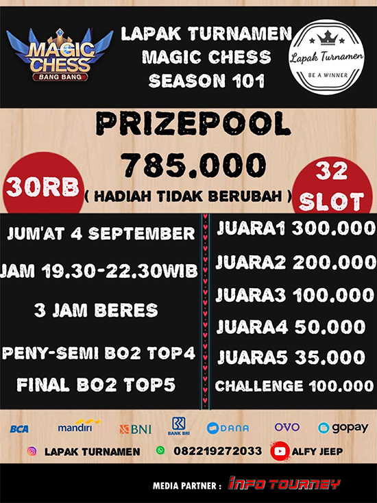 turnamen magic chess magicchess september 2020 lapak turnamen season 101 poster