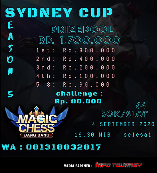 turnamen magic chess magicchess september 2020 sydney cup season 5 poster