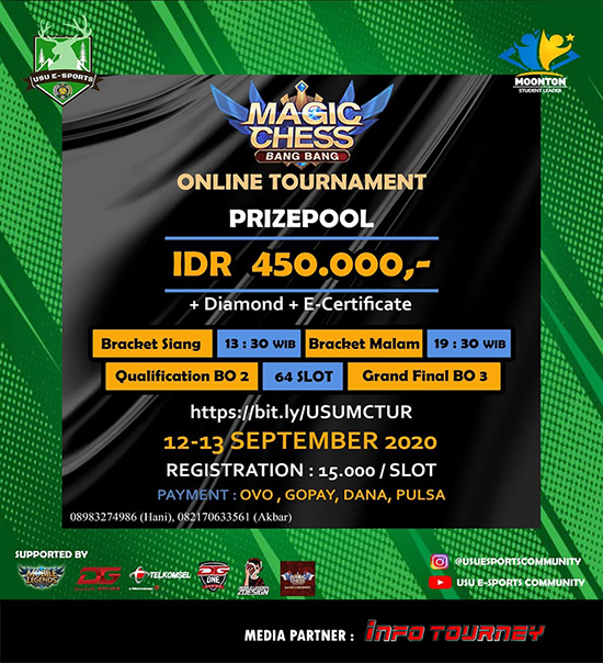turnamen magic chess magicchess september 2020 usu esports poster