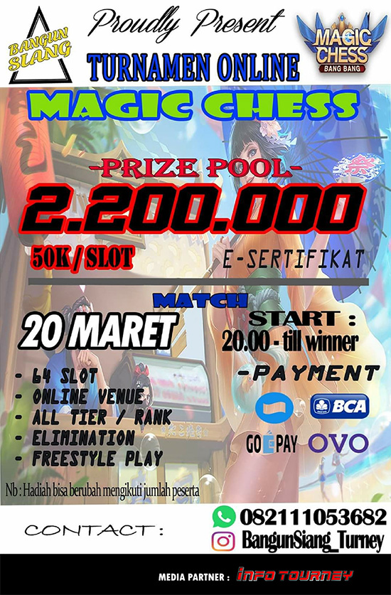 turnamen auto chess autochess maret 2020 bangun siang season 1 poster
