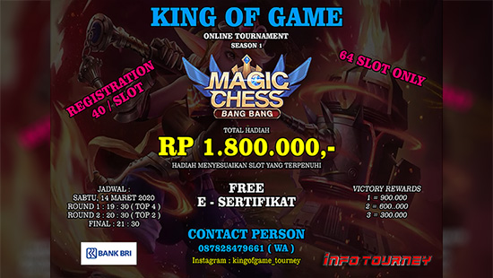 turnamen magic chess magicchess maret 2020 king of game season 1 logo