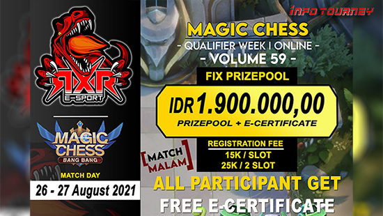 turnamen magic chess magicchess agustus 2021 rxr esport season 59 week 1 logo