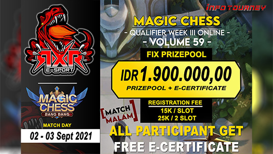 turnamen magic chess magicchess september 2021 rxr esport season 59 week 3 logo