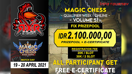 turnamen magic chess magicchess april 2021 rxr esport season 51 week 1 logo