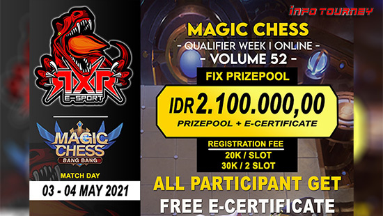 turnamen magic chess magicchess mei 2021 rxr esport season 52 week 1 logo