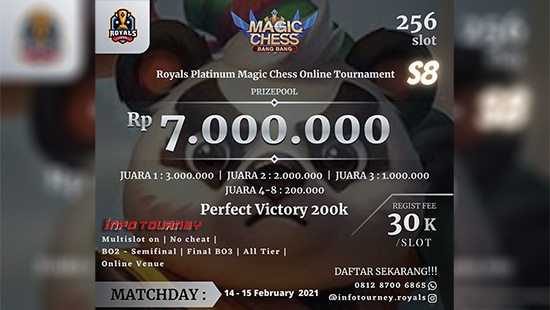 turnamen magic chess magicchess februari 2021 royals indo platinum season 8 logo