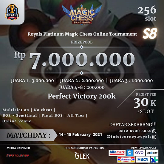 turnamen magic chess magicchess februari 2021 royals indo platinum season 8 poster