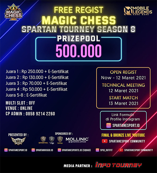 turnamen magic chess magicchess maret 2021 spartan season 8 poster