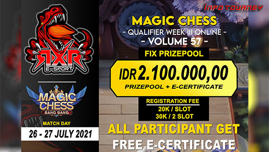 turnamen magic chess magicchess juli 2021 rxr esport season 57 week 3 logo