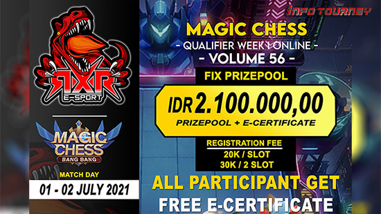 turnamen magic chess magicchess juli 2021 rxr esport season 56 week 1 logo