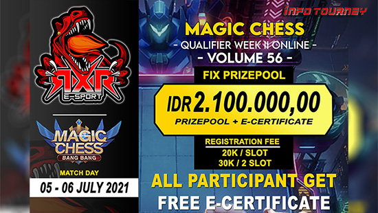 turnamen magic chess magicchess juli 2021 rxr esport season 56 week 2 logo