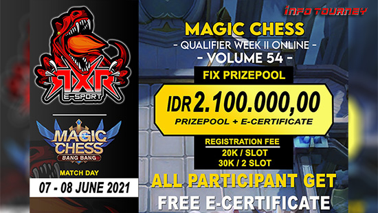 turnamen magic chess magicchess juni 2021 rxr esport season 54 week 2 logo