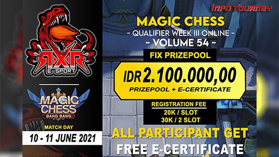 turnamen magic chess magicchess juni 2021 rxr esport season 54 week 3 logo