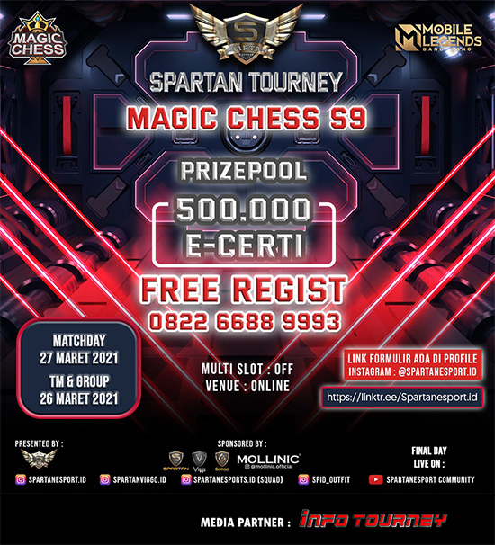 turnamen magic chess magicchess maret 2021 spartan season 9 poster