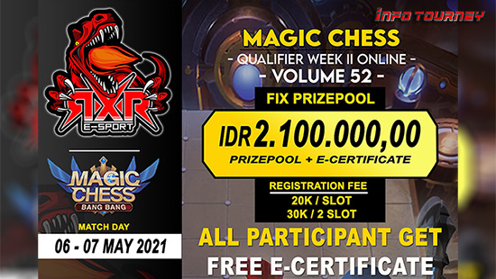 turnamen magic chess magicchess mei 2021 rxr esport season 52 week 2 logo