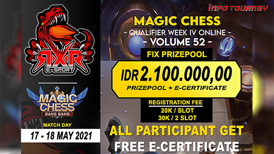 turnamen magic chess magicchess mei 2021 rxr esport season 52 week 4 logo