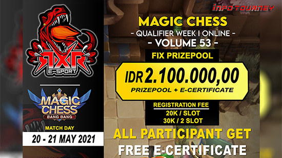 turnamen magic chess magicchess mei 2021 rxr esport season 53 week 1 logo
