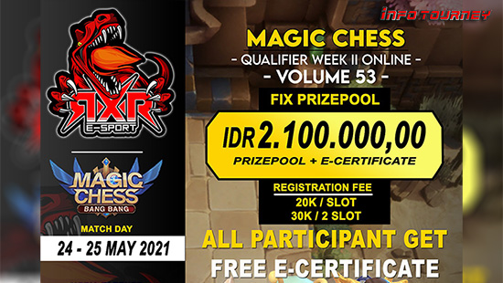 turnamen magic chess magicchess mei 2021 rxr esport season 53 week 2 logo