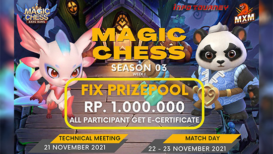 turnamen magic chess magicchess november 2021 mxm esport season 3 week 1 logo