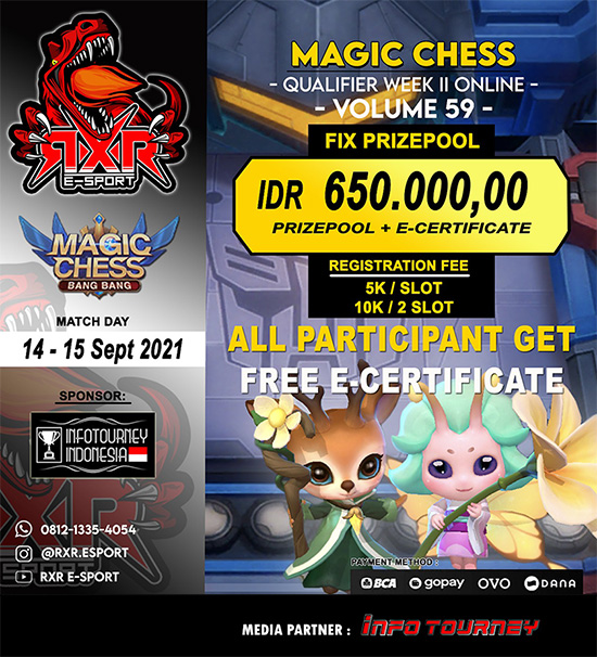 turnamen magic chess magicchess september 2021 rxr esport season 59 week 2 1 poster