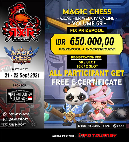 turnamen magic chess magicchess september 2021 rxr esport season 59 week 4 1 poster
