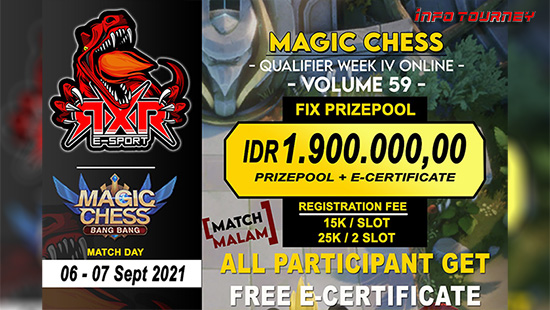 turnamen magic chess magicchess september 2021 rxr esport season 59 week 4 logo