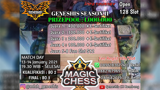 turnamen magic chess magicchess januari 2021 geneshis esports season 11 logo