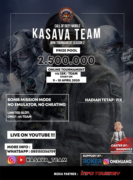 turnamen codm call of duty mobile april 2020 kasava team season 2 poster