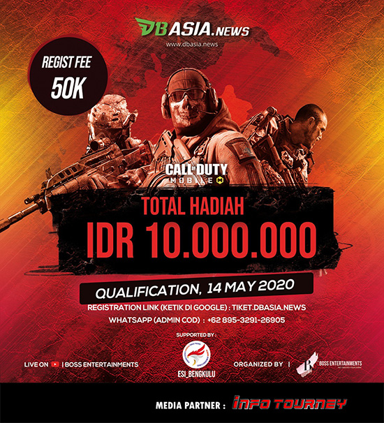 turnamen codm call of duty mobile mei 2020 dbasia news bossnya tournament poster
