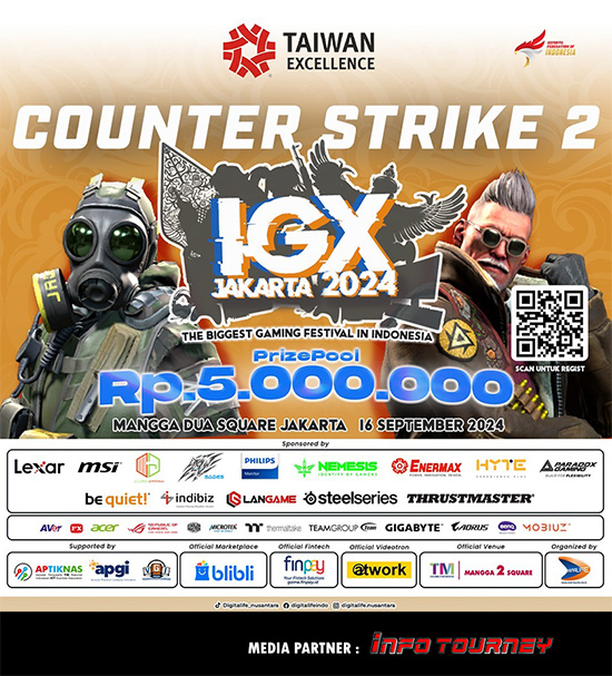 turnamen cs2 counter strike 2 september 2024 igx jakarta 2024 poster
