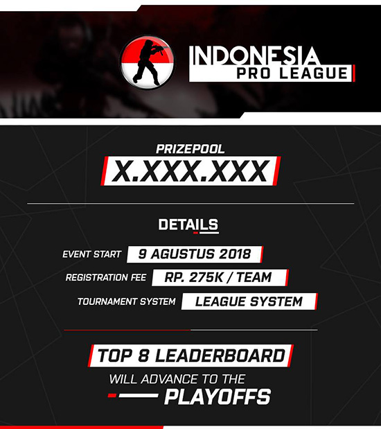 turnamen csgo counter strike global offensive indonesia pro league 2018 poster