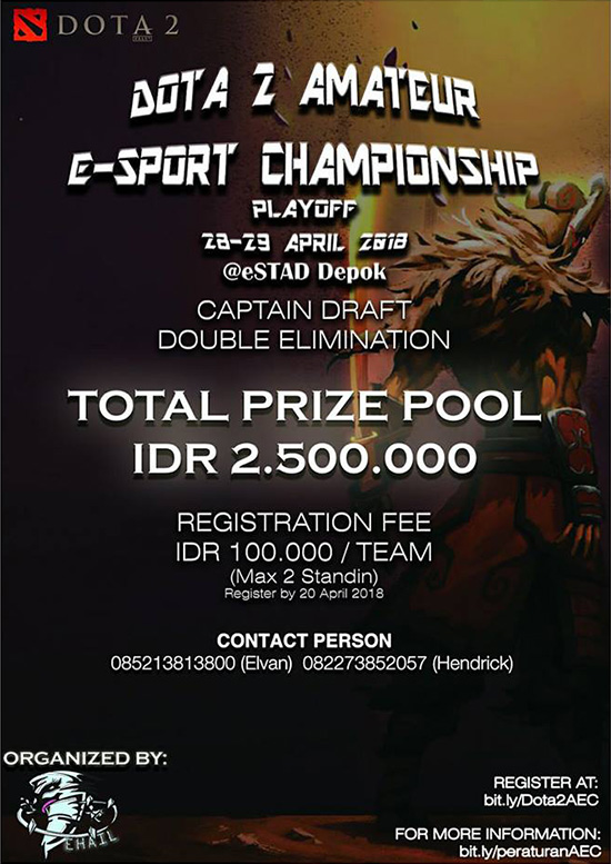 turnamen dota2 amateur esport championship april 2018 poster