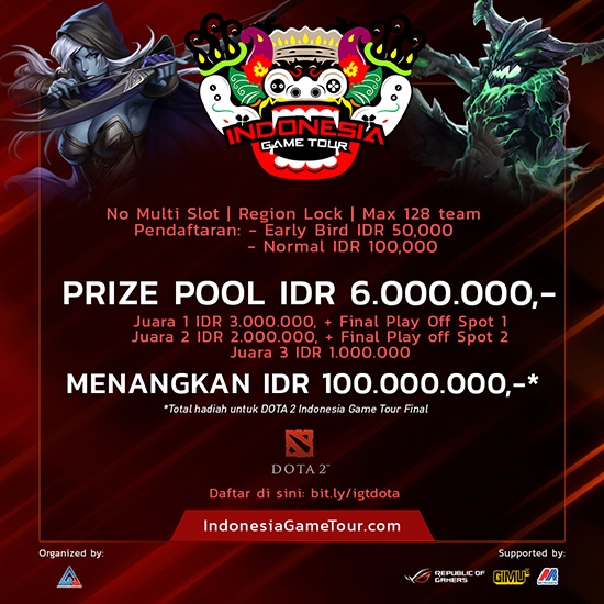 turnamen dota2 indonesia game tour online qualifier april 2018 poster