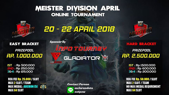 turnamen dota2 meister division april april 2018 logo
