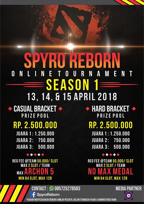 turnamen dota2 spyro reborn season 1 april 2018 poster