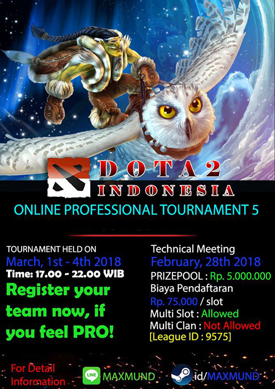 turnamen dota2 dota2 indonesia season 5 maret 2018 poster