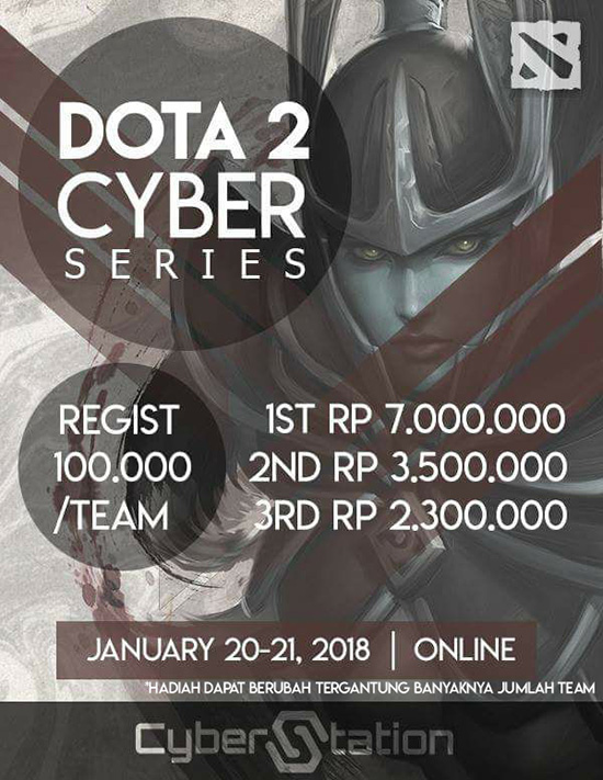 turnamen dota2 cyber series 1 januari 2018 poster