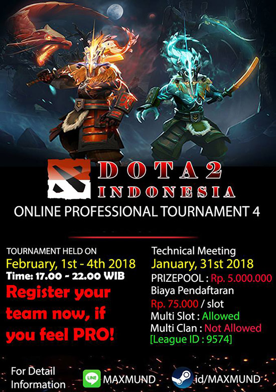turnamen dota2 indonesia season 4 februari 2018 poster