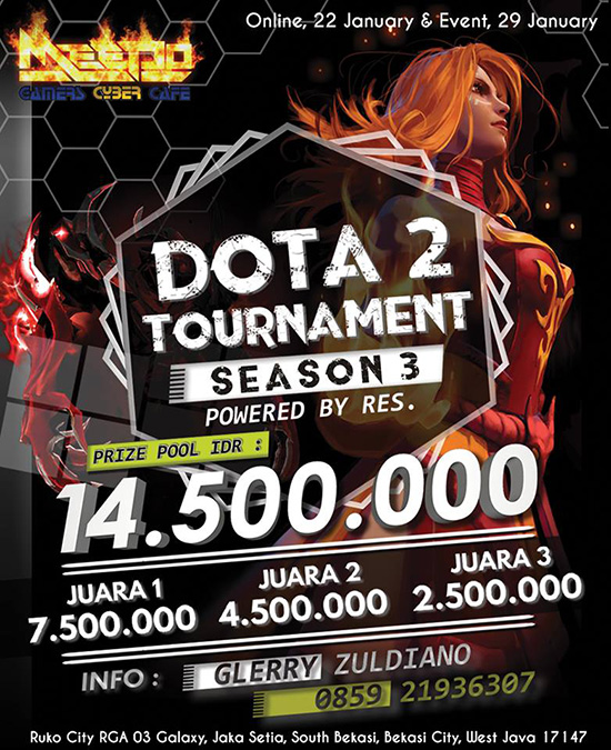 turnamen dota2 meepo rookie season 3 januari 2018 poster