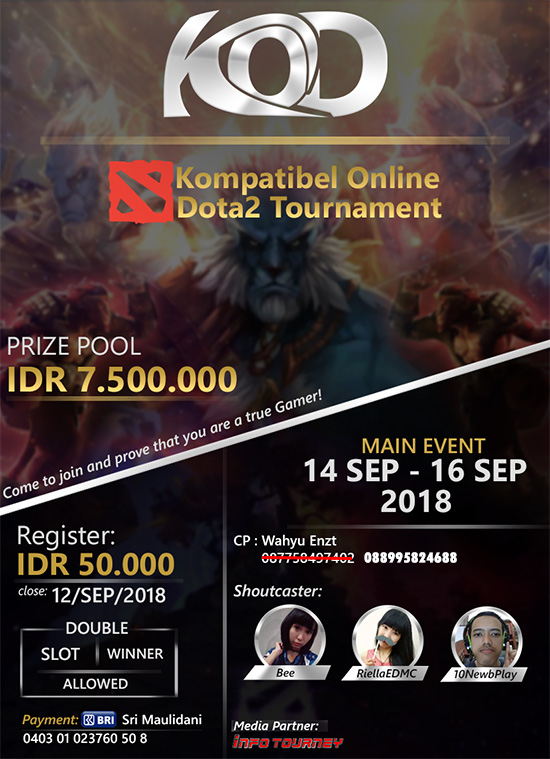 turnamen dota2 kompatible online dota2 september 2018 poster