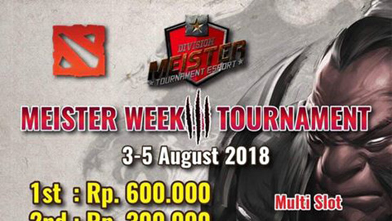 turnamen dota2 meister weekly 3 online tournament juli 2018 logo